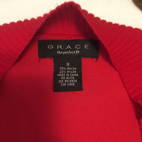 ❤️Red Cardigan ❤️ - Picture 3 of 4